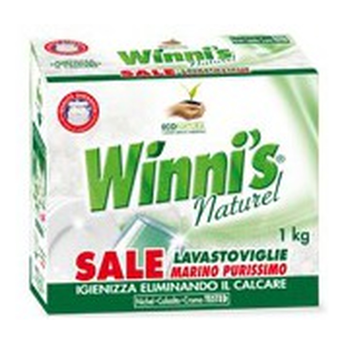 Winni's Sól do zmywarek. Ekologiczna, czysta sól morska 1000g