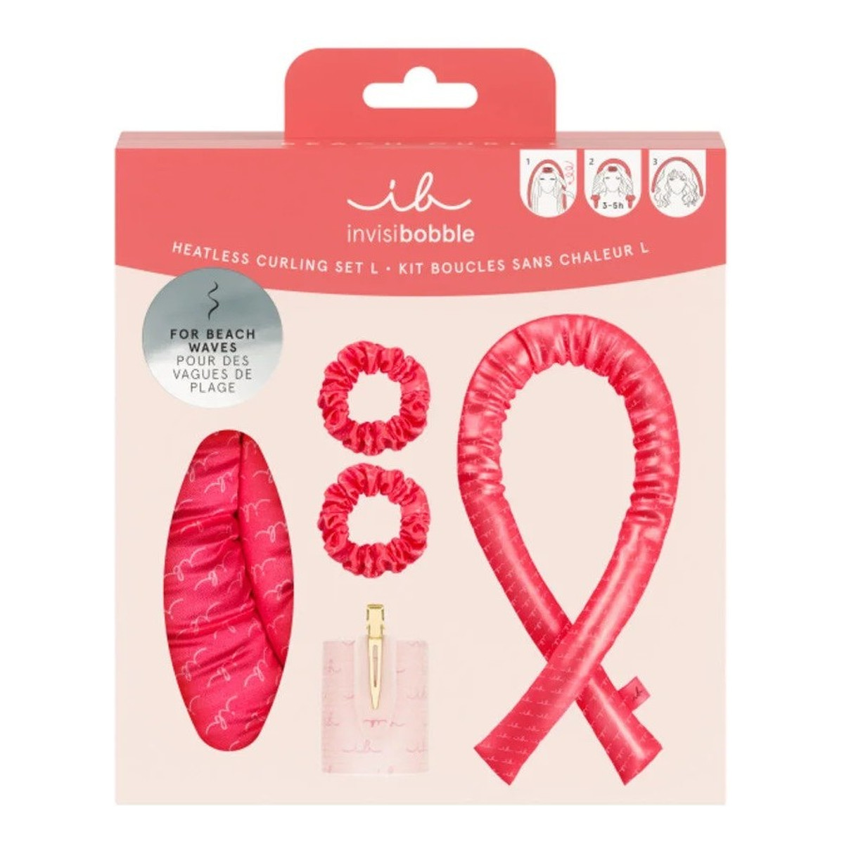 Invisibobble Heatless Curling Set zestaw do kręcenia włosów bez użycia ciepła Beach Curls L 4szt.