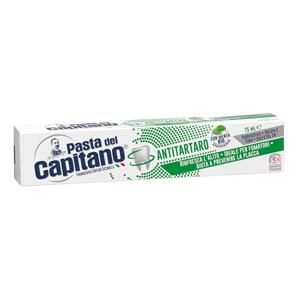 Pasta del Capitano Antitartaro bio pasta do zębów z ekstraktem z szałwii i tymianku 75ml