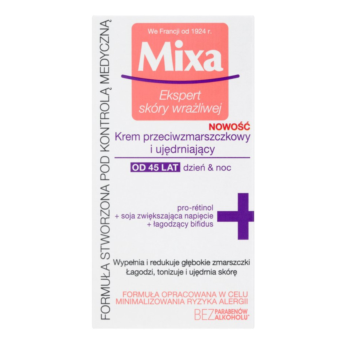 Mixa Ekspert Skóry Wrażliwej Optymalna Tolerancja Krem Przeciwzmarszczkowy i Ujędrniający