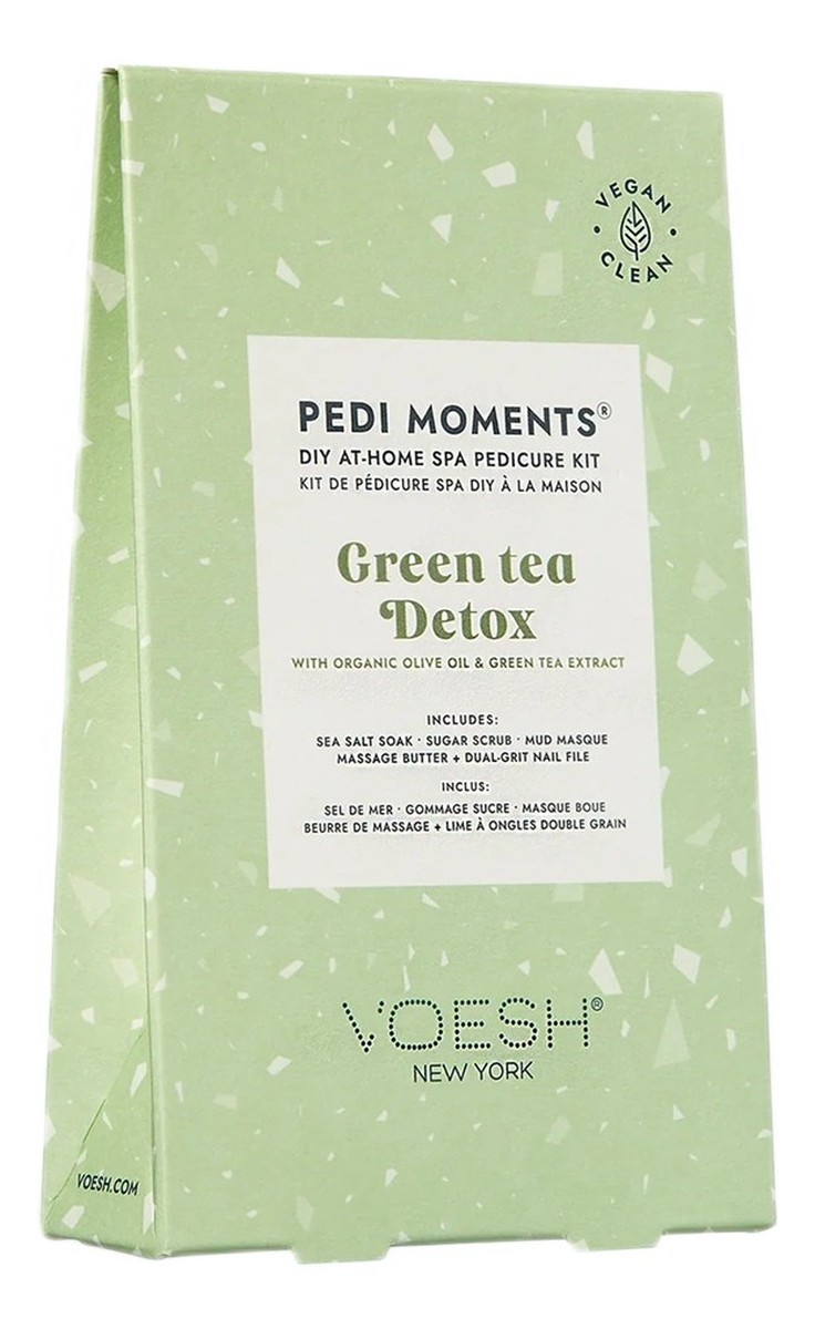 Zestaw do 4-etapowego pedicure green tea detox