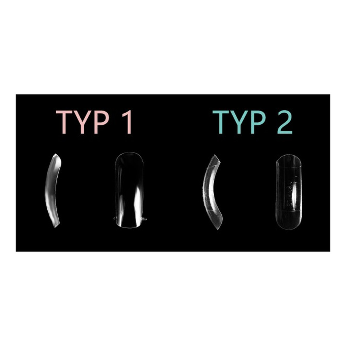 Elisium Quick Shape Nail Form Formy do przedłużania paznokci do flexygel Typ 1