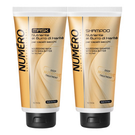 Zestaw do pielęgnacji włosów odżywczy z masłem shea maska + szampon