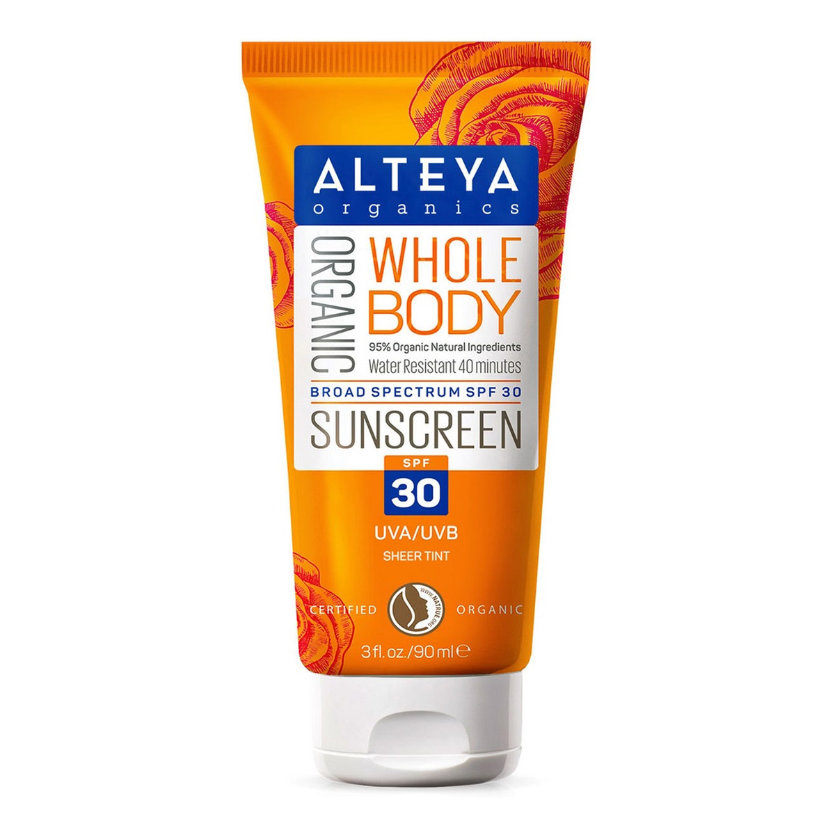 Alteya Whole Body Organic Sunscreen organiczny Krem do opalania spf30 90ml