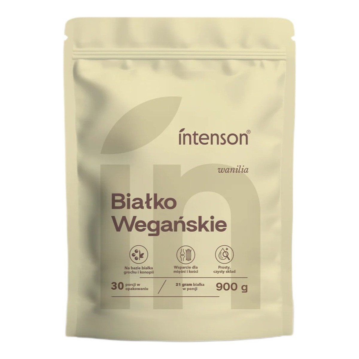 Intenson Białko wegańskie suplement diety wanilia 900g
