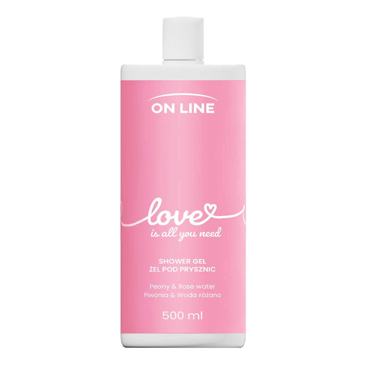 On Line Emocje Żel pod prysznic love-piwonia i woda różana 500ml