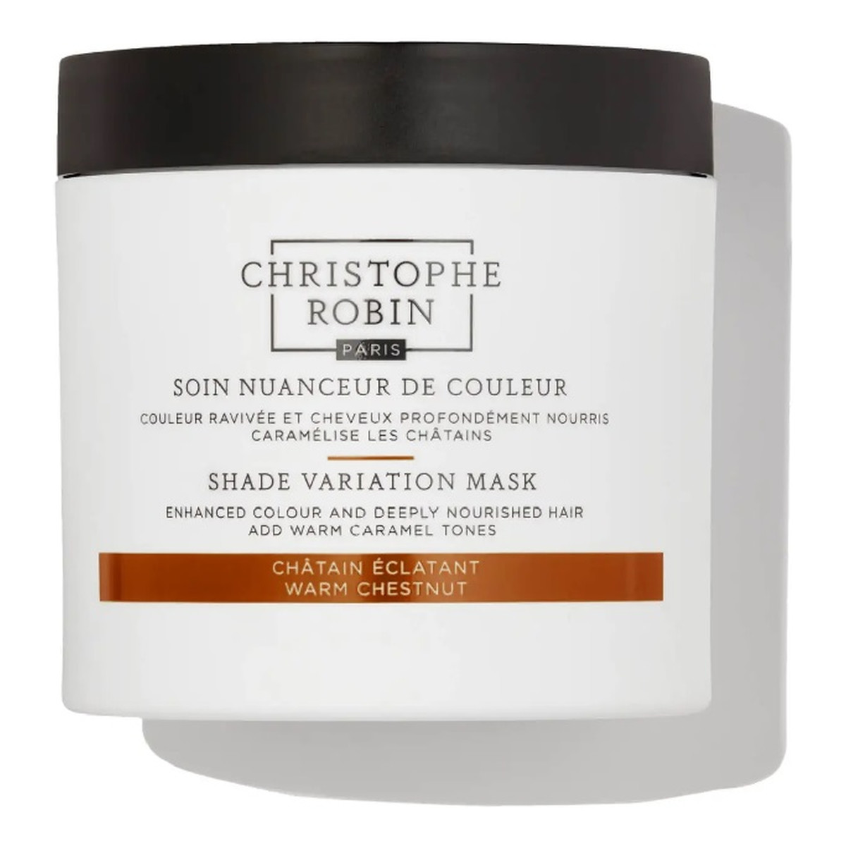Christophe Robin Shade Variation odżywcza kremowa maska odświeżająca kolor włosów Warm Chestnut 250ml