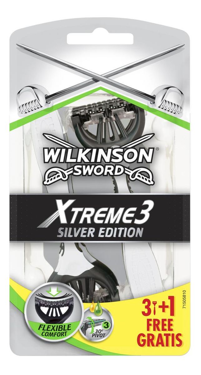 Xtreme3 Silver Edition Jednorazowe maszynki do golenia 4 sztuki