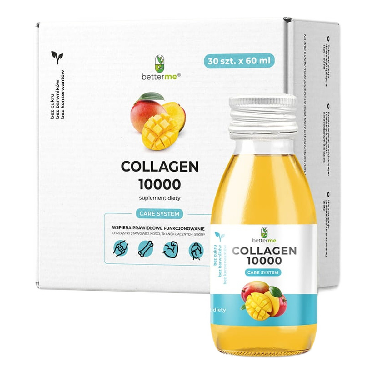 Betterme Collagen 10000 care system kolagen rybi do picia suplement diety mango 30x60ml