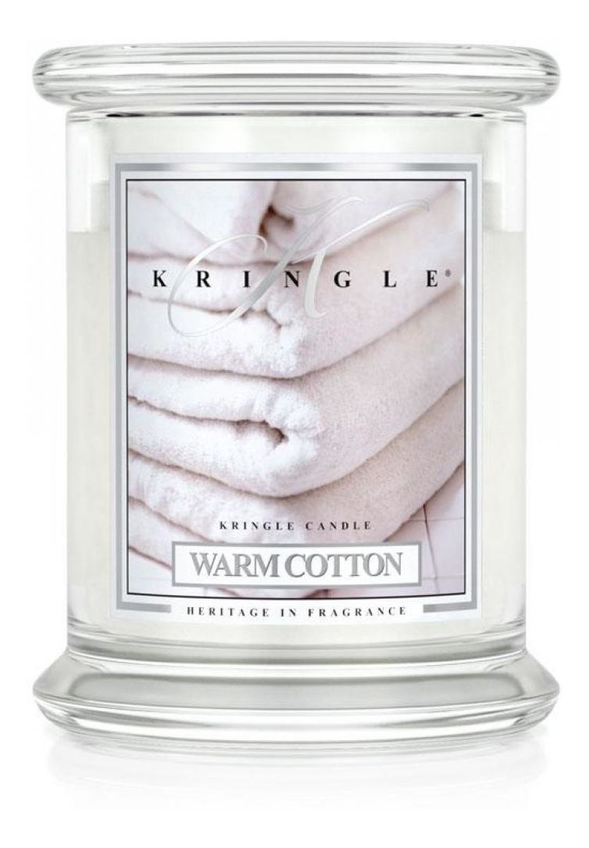 Średnia świeca zapachowa z dwoma knotami warm cotton