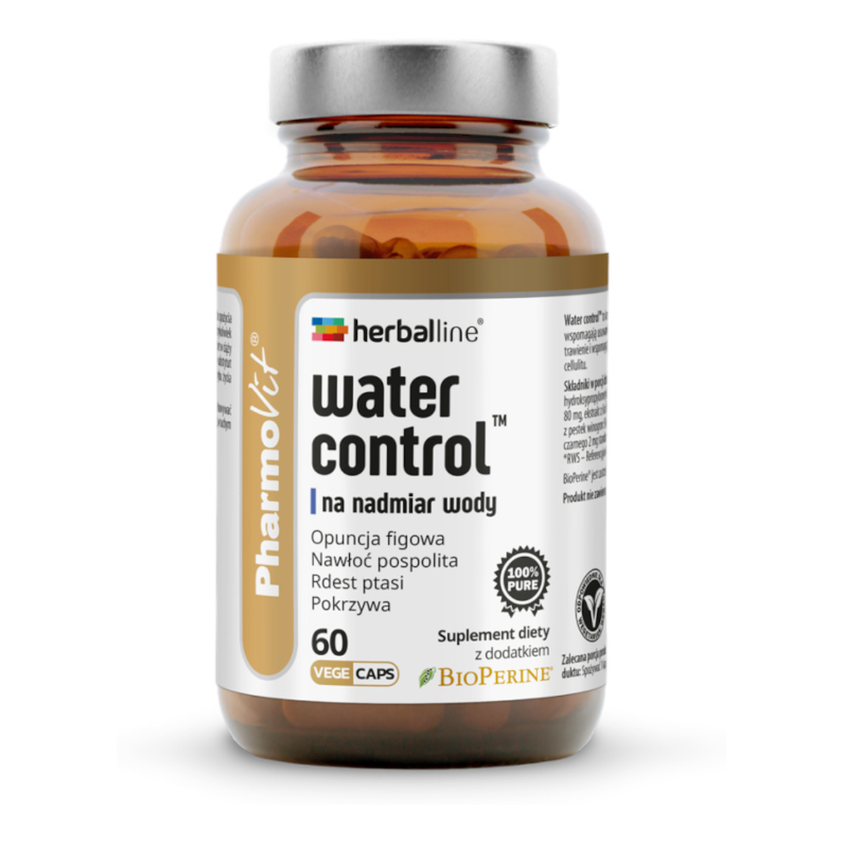 Pharmovit Water Control Na Nadmiar Wody suplement diety 60 kapsułek