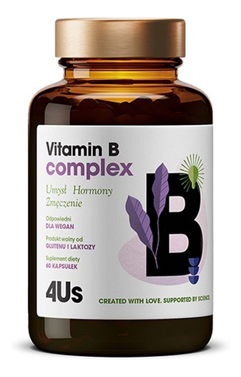 4us vitamin b complex kompleks witamin z grupy b suplement diety 60 kapsułek