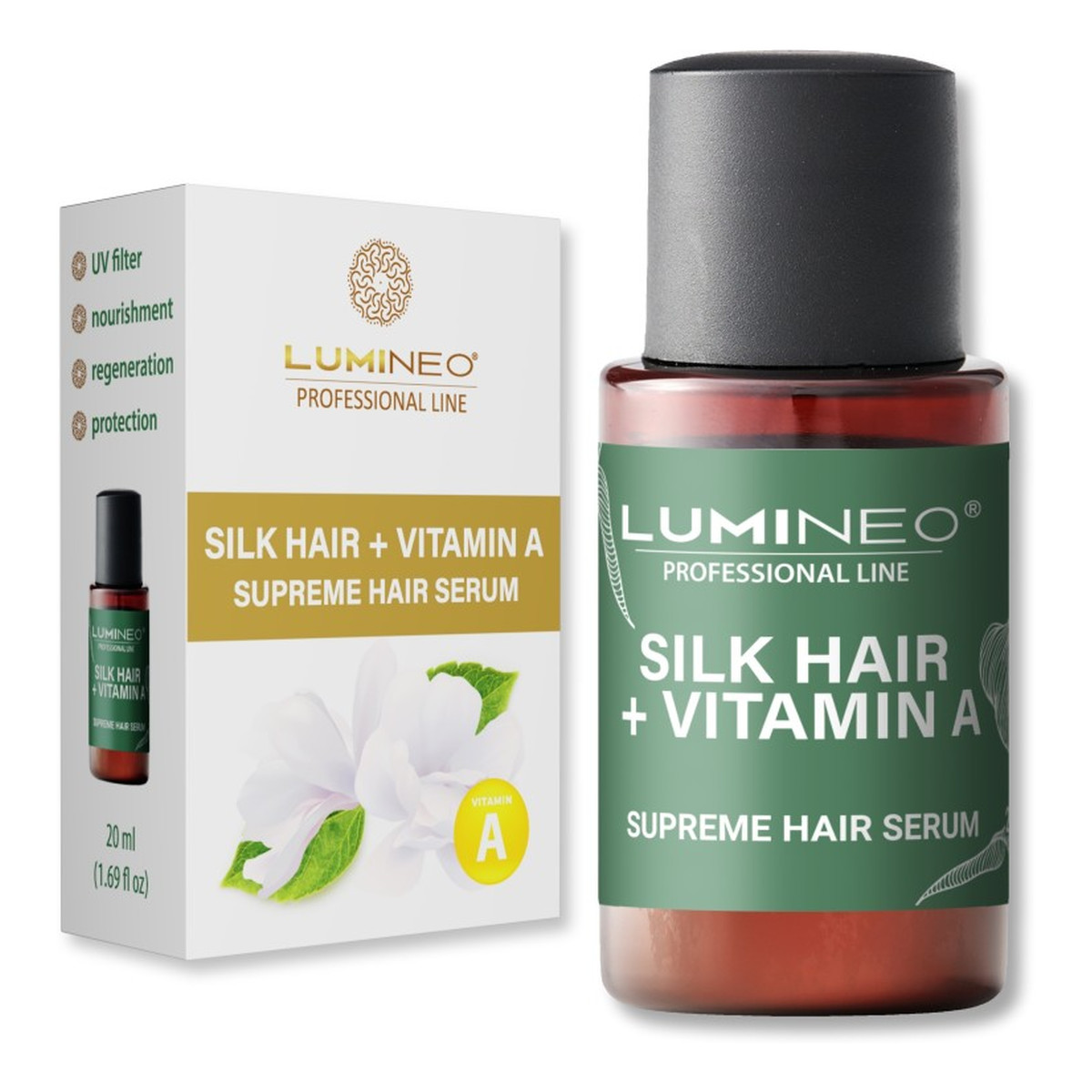Lumineo Professional Line Serum do włosów z Jedwabiem i Witaminą A 20ml