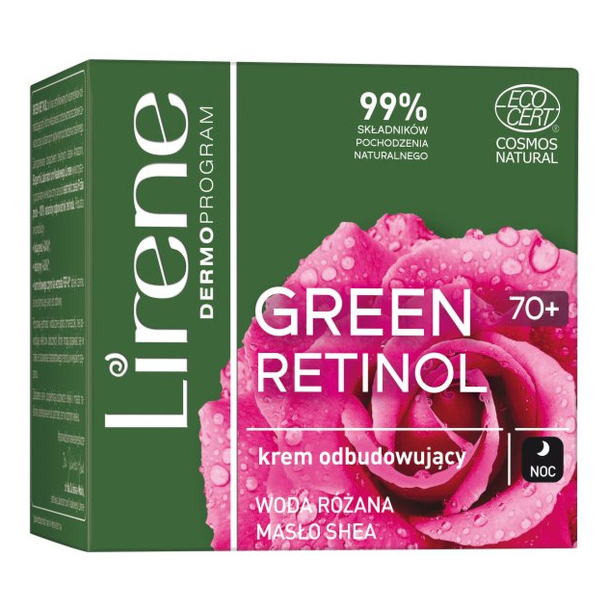 Lirene Green Retinol Krem odbudowujący na noc 70+ 50ml