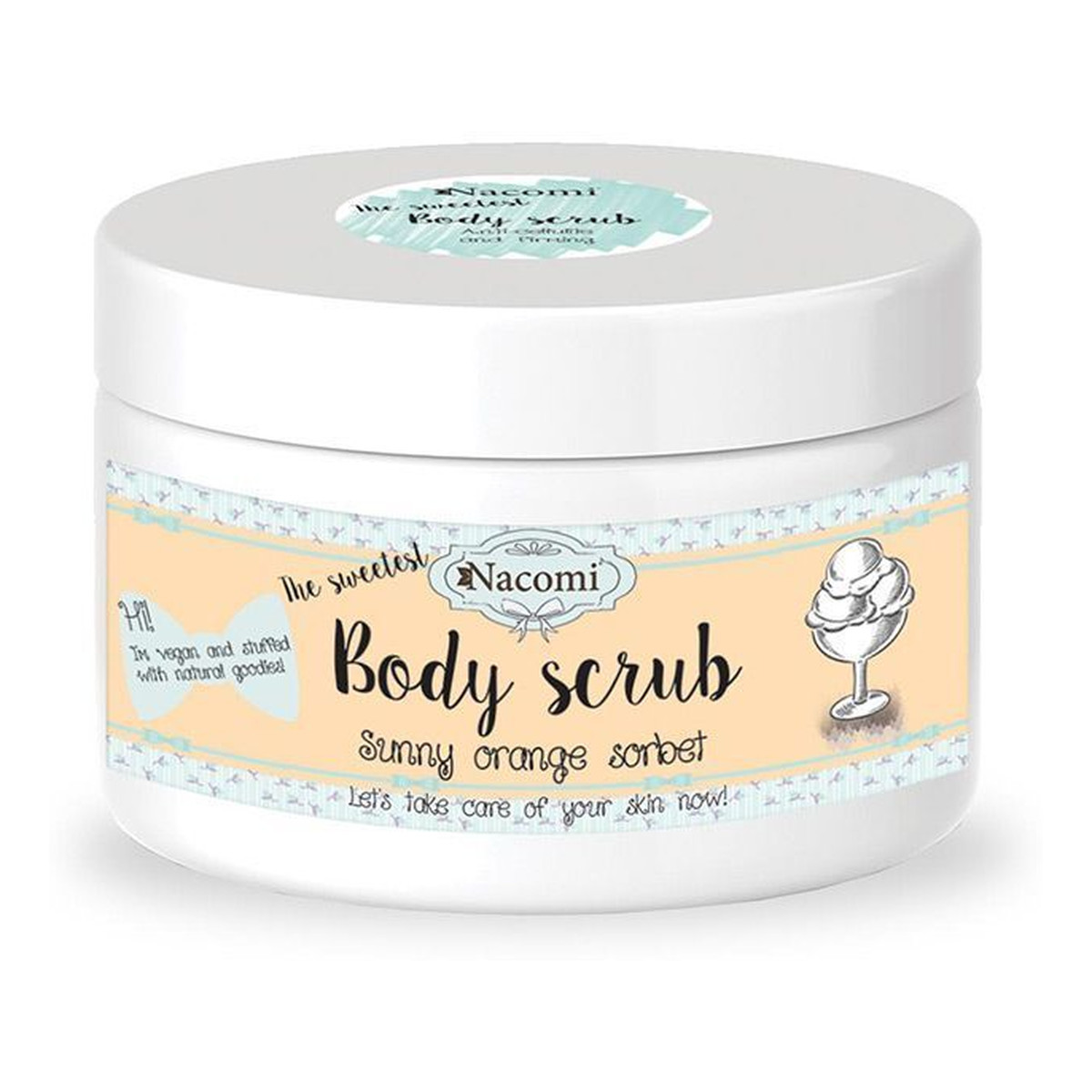 Nacomi Pomarańczowy sorbet Cukrowy Peeling do Ciała 200g