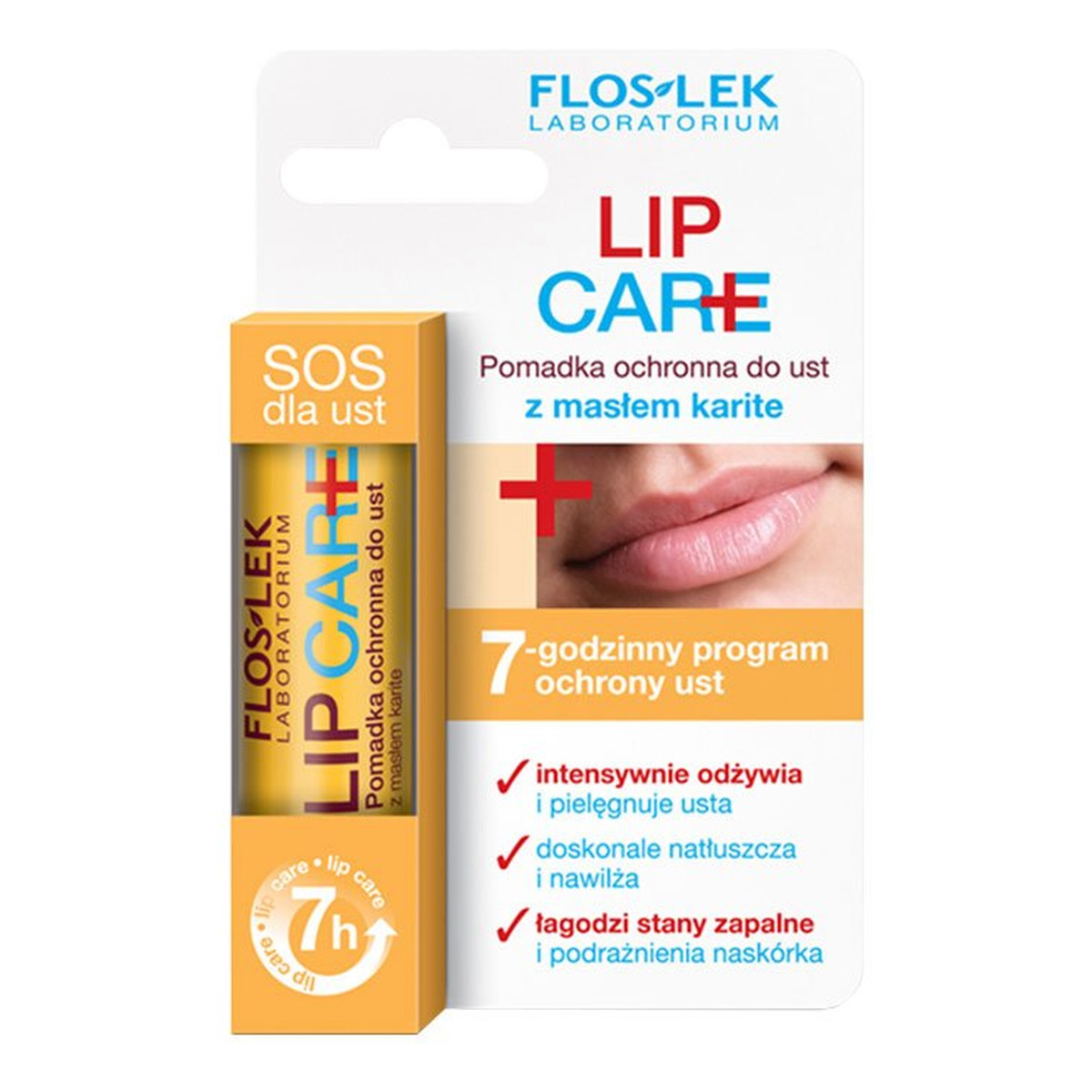 FlosLek Labolatorium Lip Care Pomadka Ochronna Do Ust z Masłem Karite