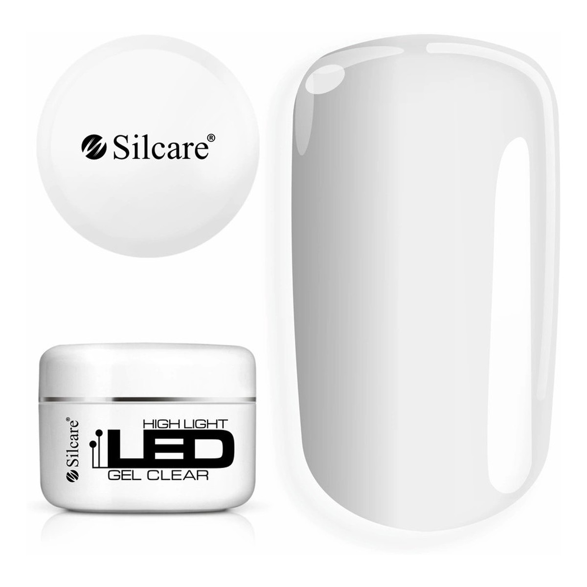 Silcare High Light LED Gel Clear średniogęsty jednofazowy Żel do paznokci 100g