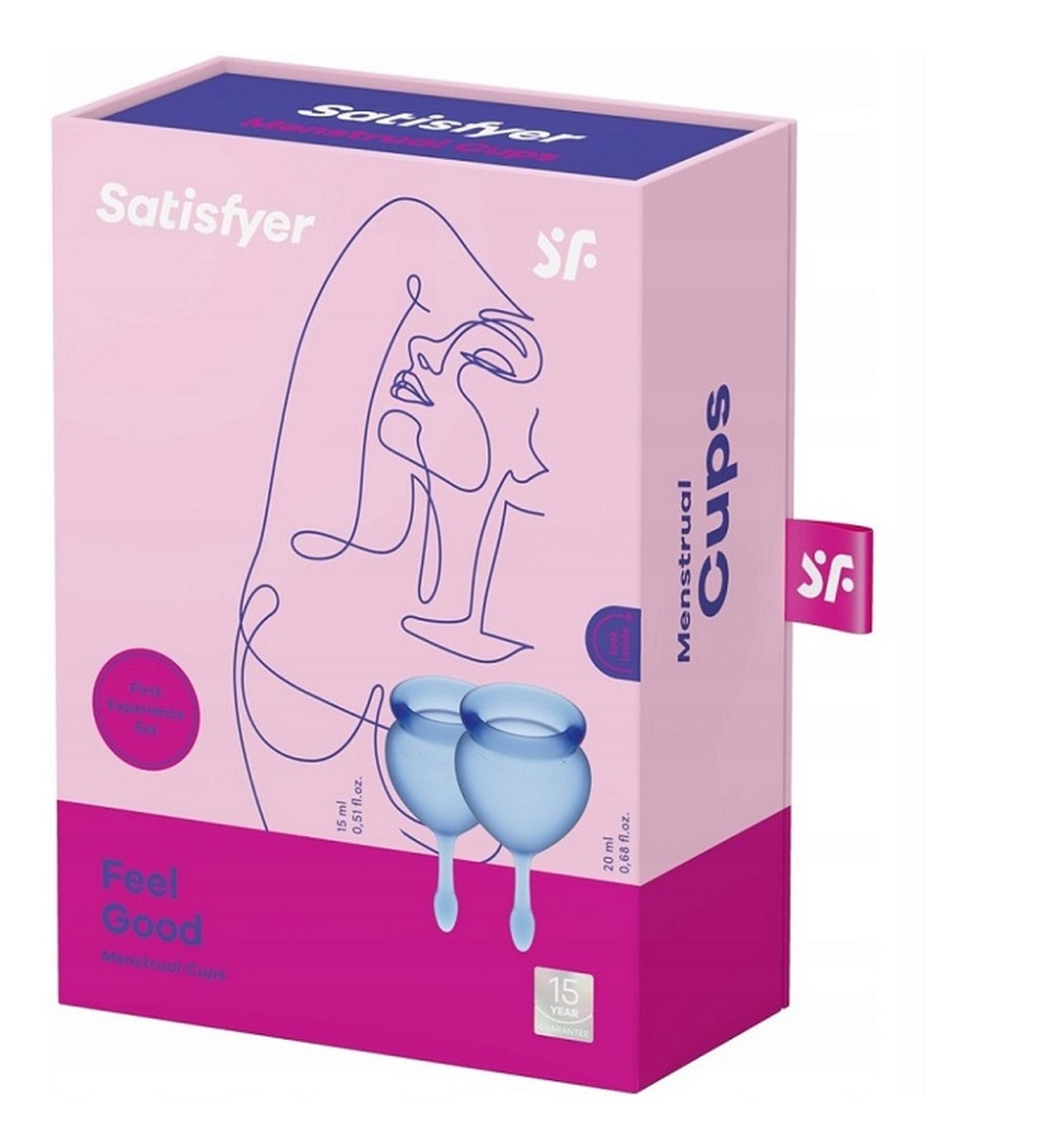 Zestaw kubeczków menstruacyjnych 15ml + 20ml dark blue