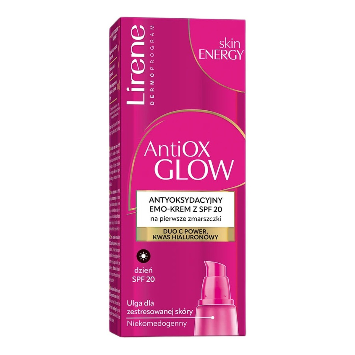 Lirene AntiOX Glow antyoksydacyjny emo-krem z SPF20 na pierwsze zmarszczki 40ml