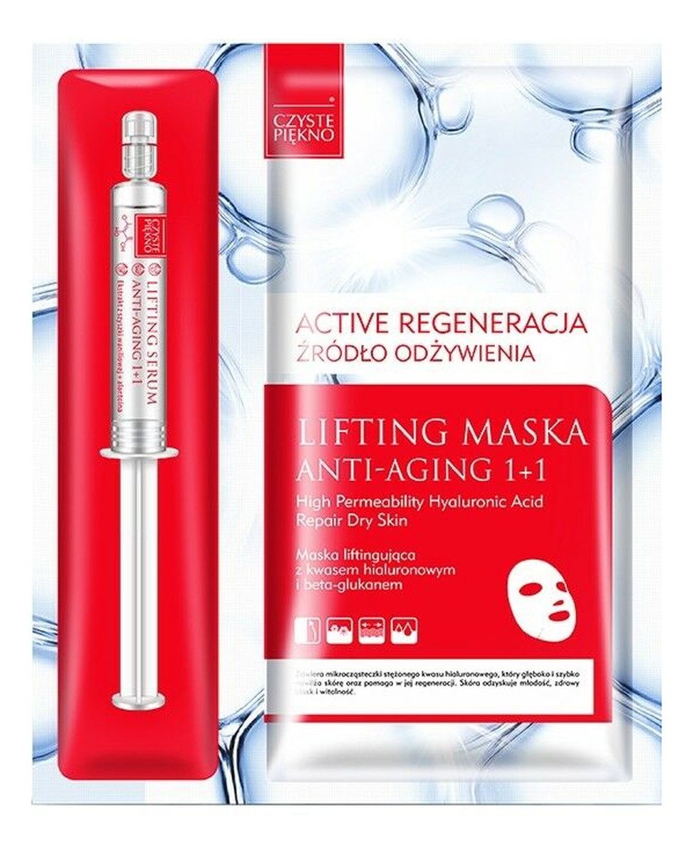LIFTING maska ANTI-AGING + serum, 30 g + kwas hialuronowy