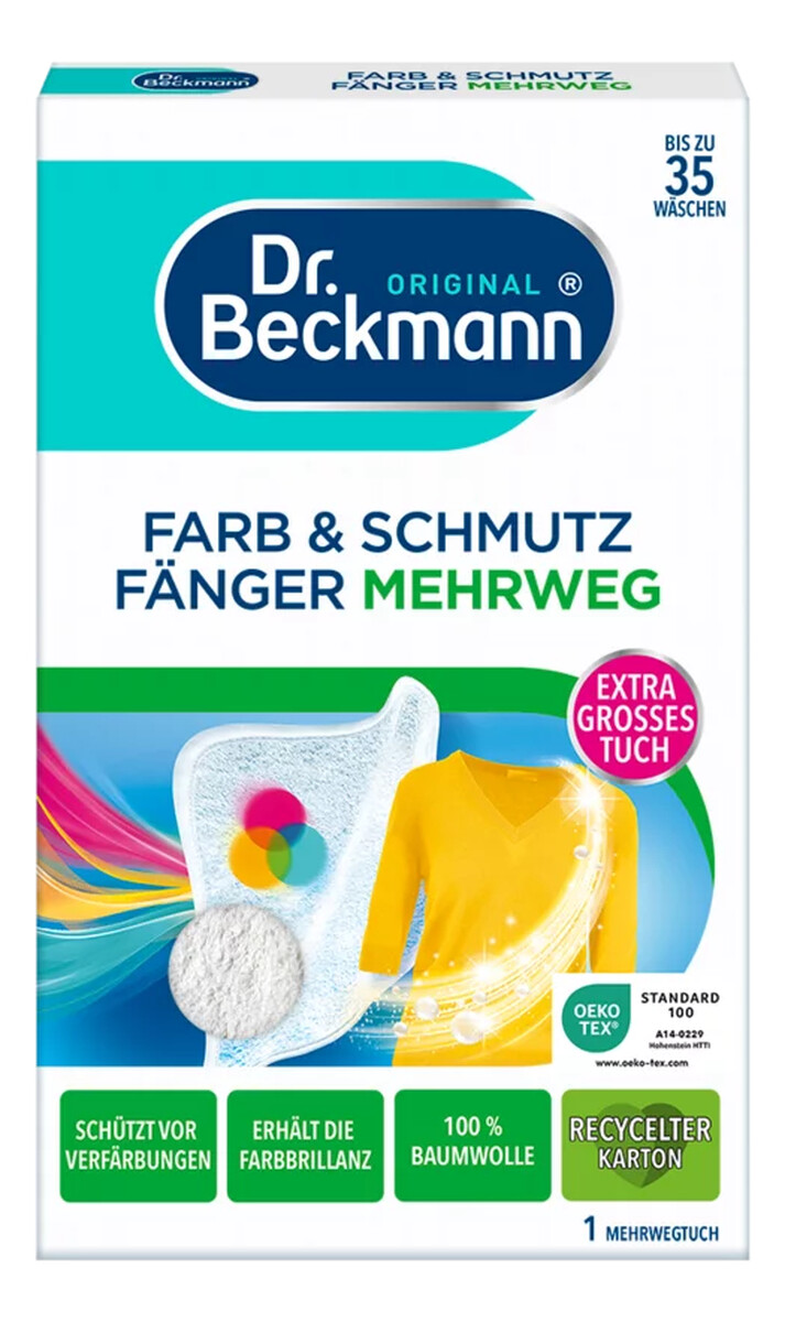 Chusteczka Wyłapująca Kolor i Brud Wielorazowego Użytku