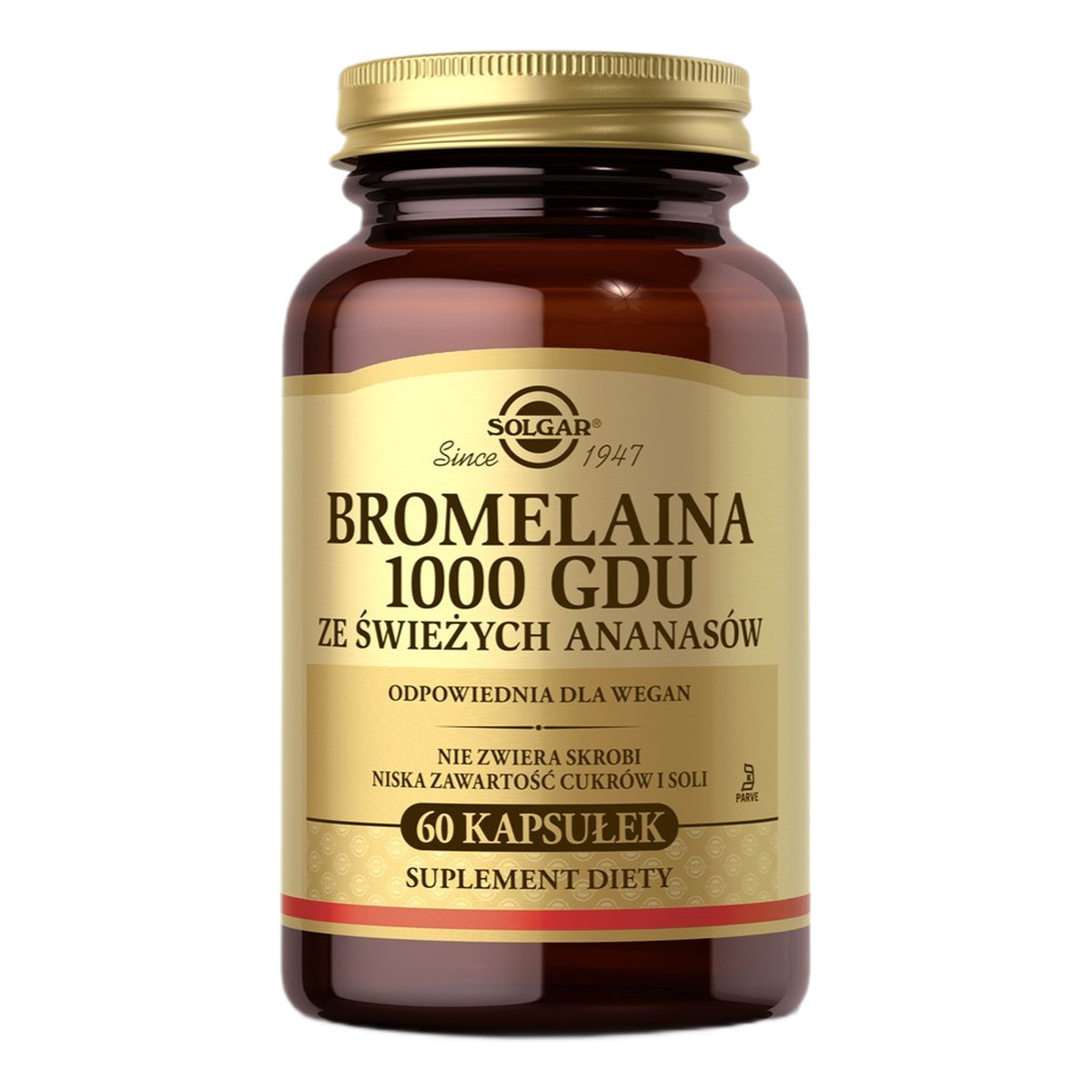 Solgar Bromelaina suplement diety 60 kapsułek