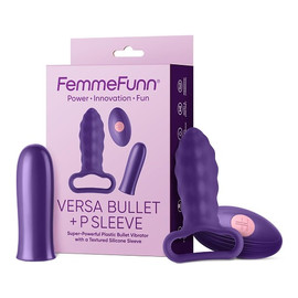 Versa bullet with p sleeve wibrator z nakładką dark purple