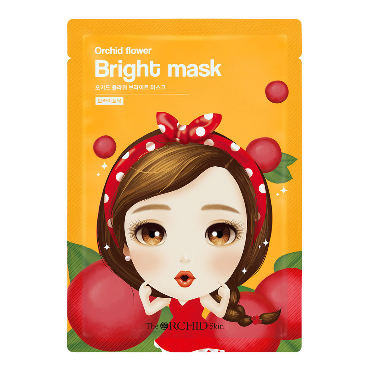 The Orchid Skin Flower Bright Mask Rozjaśniająca maska w płachcie 25g