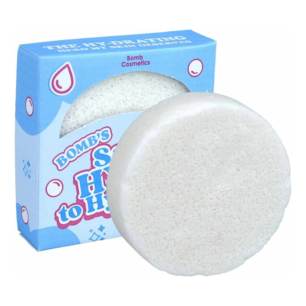 Bomb Cosmetics Say hyaluronic to hydration facial sponge gąbka do twarzy z kwasem hialuronowym
