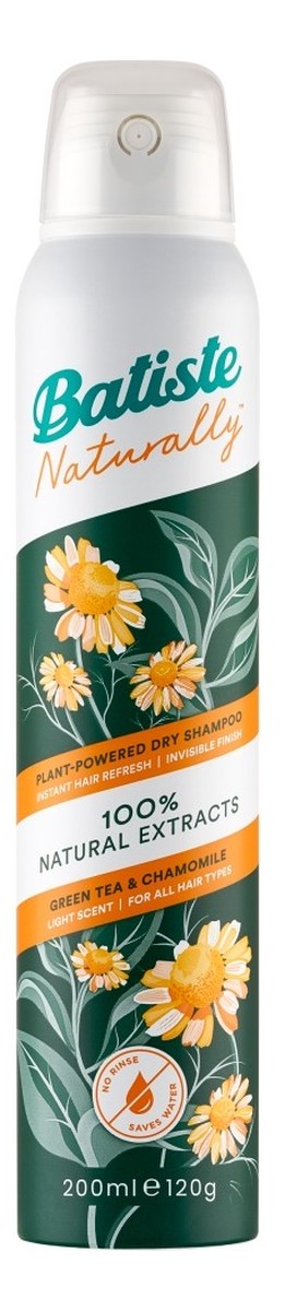 Naturally suchy szampon do włosów z zieloną herbatą i rumiankiem