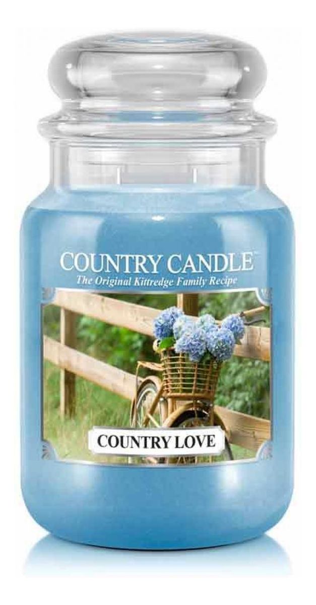 Duża świeca zapachowa z dwoma knotami country love