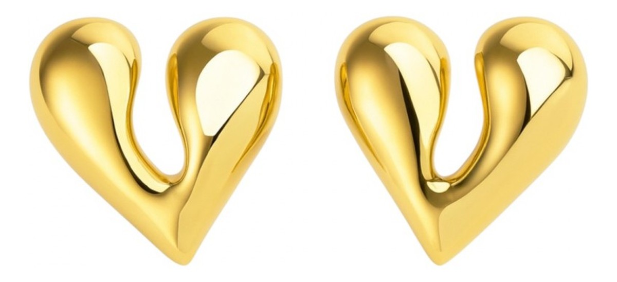 Kolczyki ze stali szlachetnej platerowane 14k złotem, zapięcie sztyfit KST3436