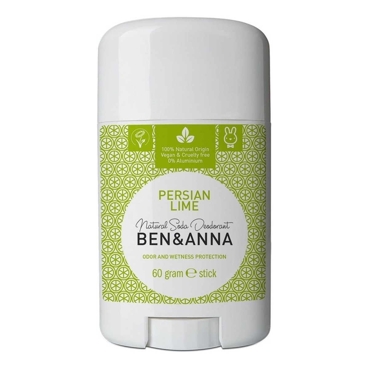 Ben&Anna Natural Soda naturalny dezodorant na bazie sody sztyft plastikowy Persian Lime 60g