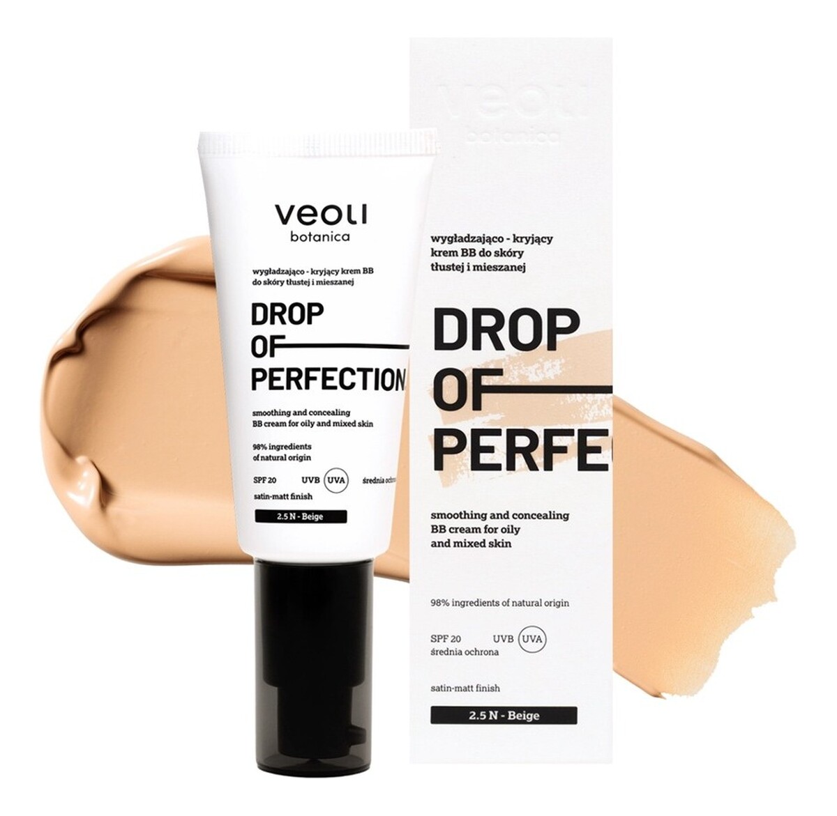 Krem bb do skóry tłustej i mieszanej 2.5 n beige