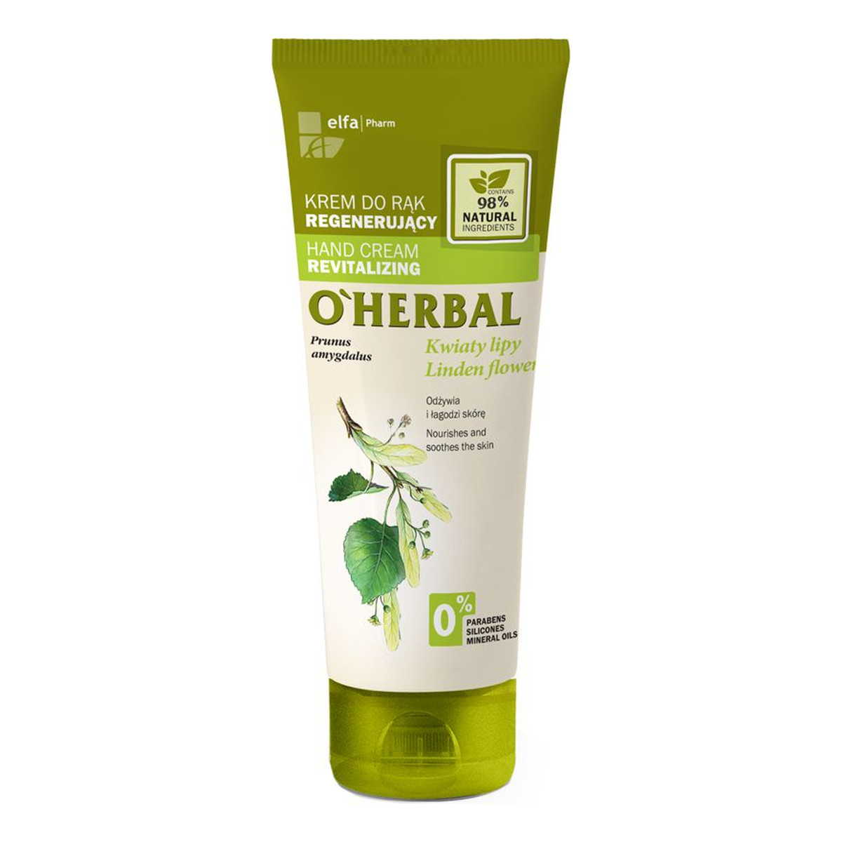 O'Herbal Elfa Pharm Regenerujący krem do rąk z ekstraktem z kwiatów lipy 75ml