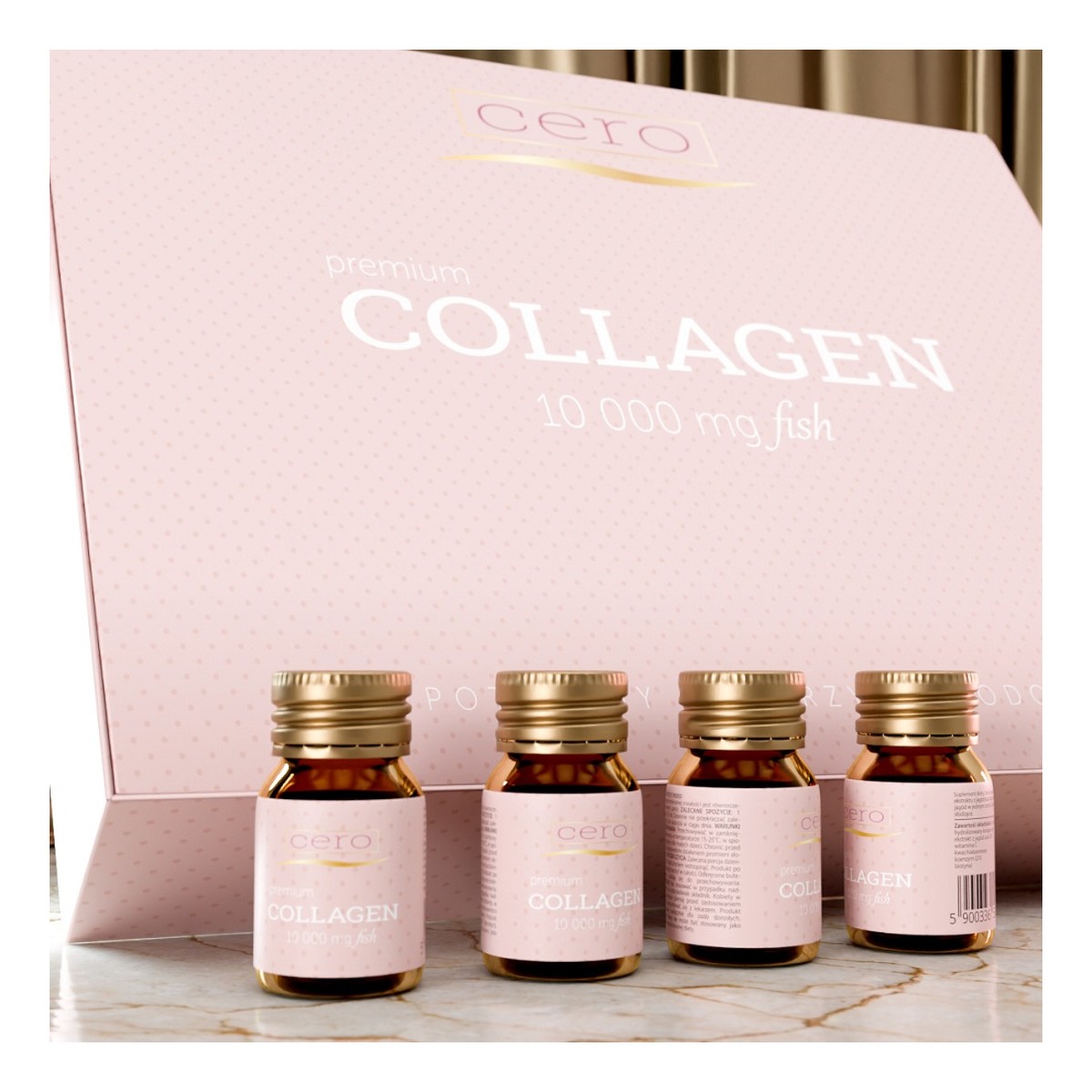 Premium collagen 10 000 mg fish suplement diety w formie shotów 30x30ml