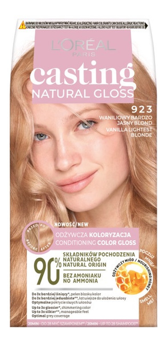 Casting natural gloss farba do włosów 923 waniliowy bardzo jasny blond