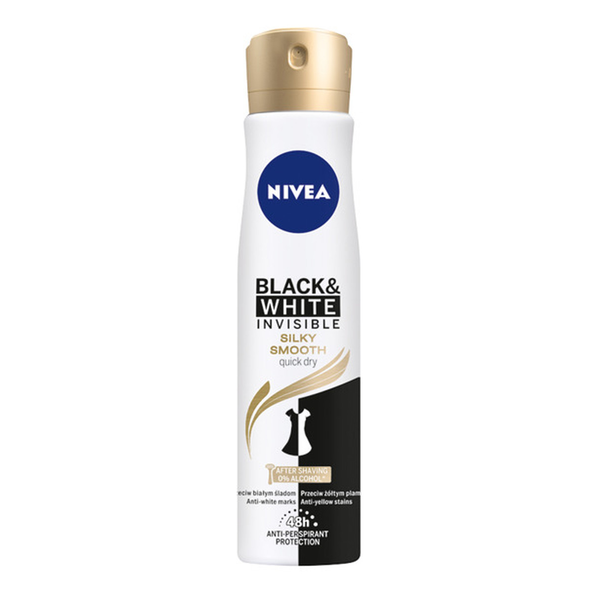 Nivea Black&White Invisible Silky Smooth Antyperspirant w aerozolu 150ml