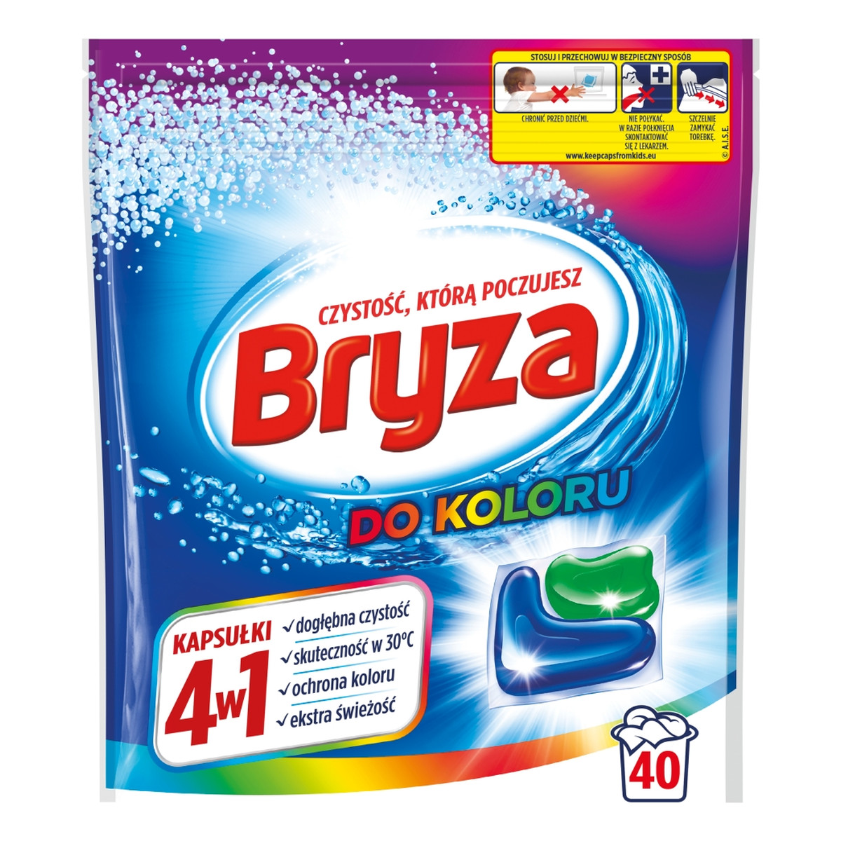 Bryza 4w1 kapsułki do prania koloru 40szt