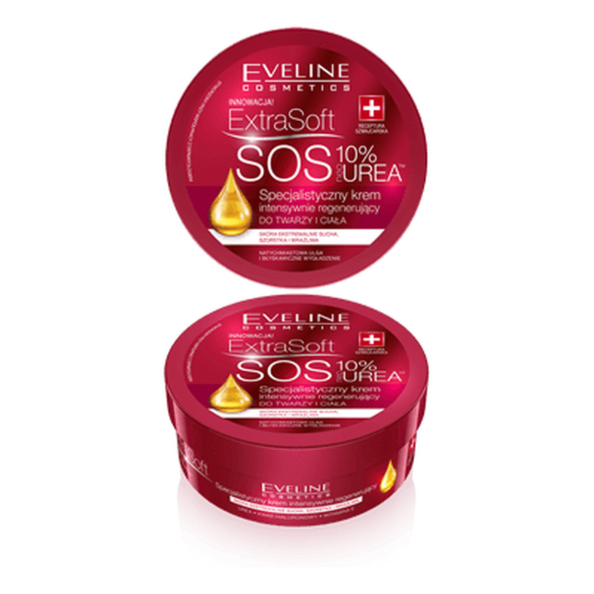Eveline Extra Soft SOS – 10% Urea specjalistyczny krem intensywnie regenerujący do twarzy i ciała 175ml