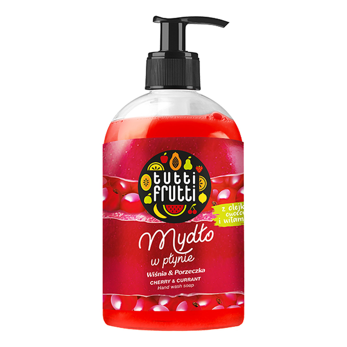Farmona Tutti Frutti mydło w płynie z olejkami owocowymi i witaminą A Wiśnia & Porzeczka 500ml