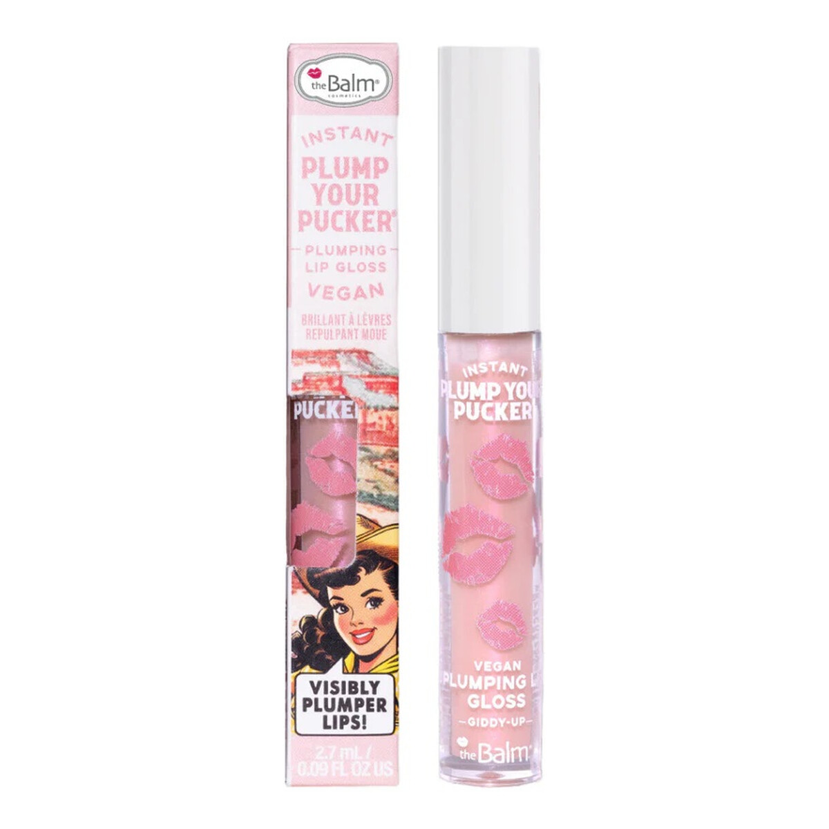 the Balm Instant plump your pucker plumping lip gloss błyszczyk powiększający usta giddy-up 2.7ml