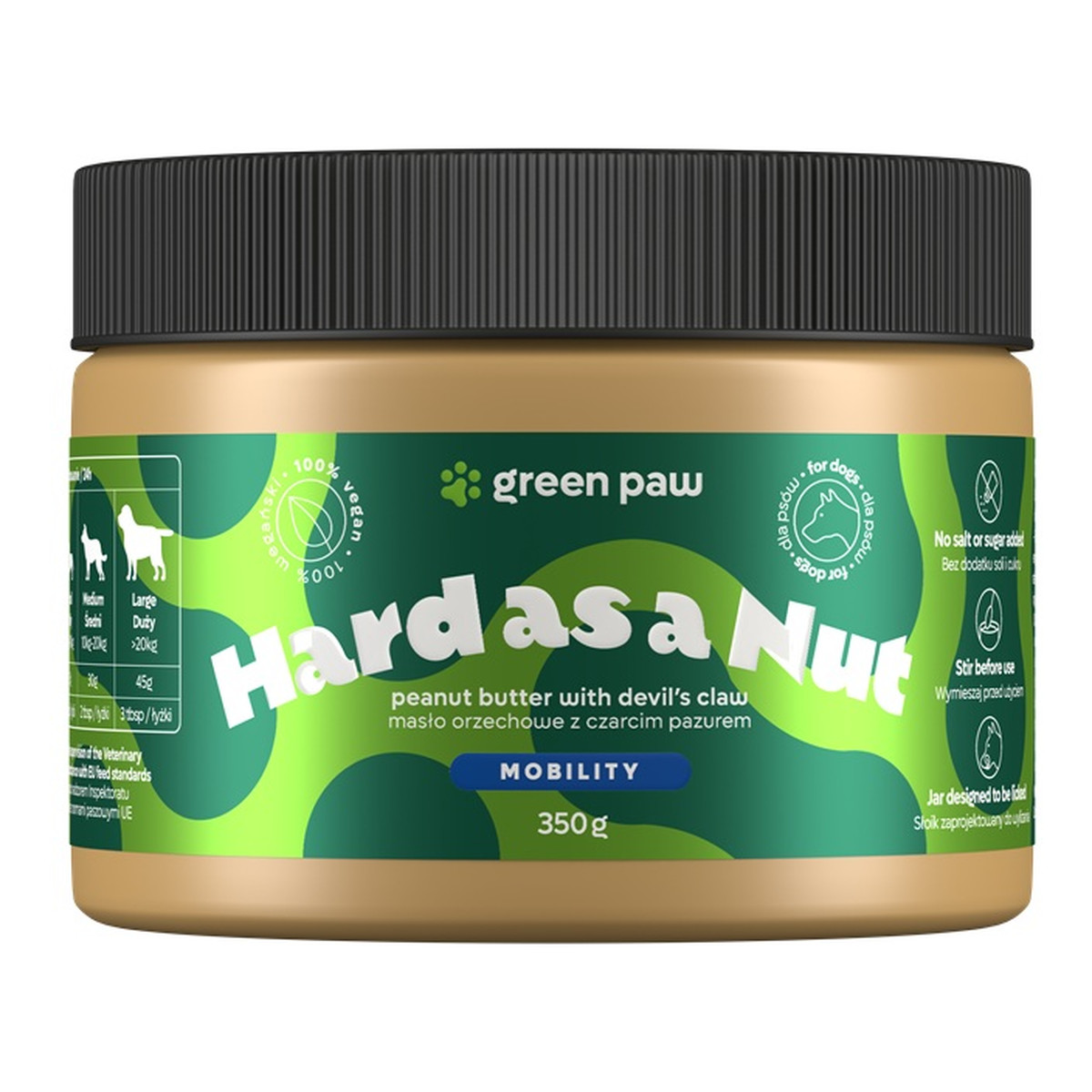 Green Paw Hard as a nut masło orzechowe dla psa 350g
