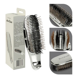 Szczotka trychologiczna do masażu skóry głowy Aura Brush Srebrna DS381