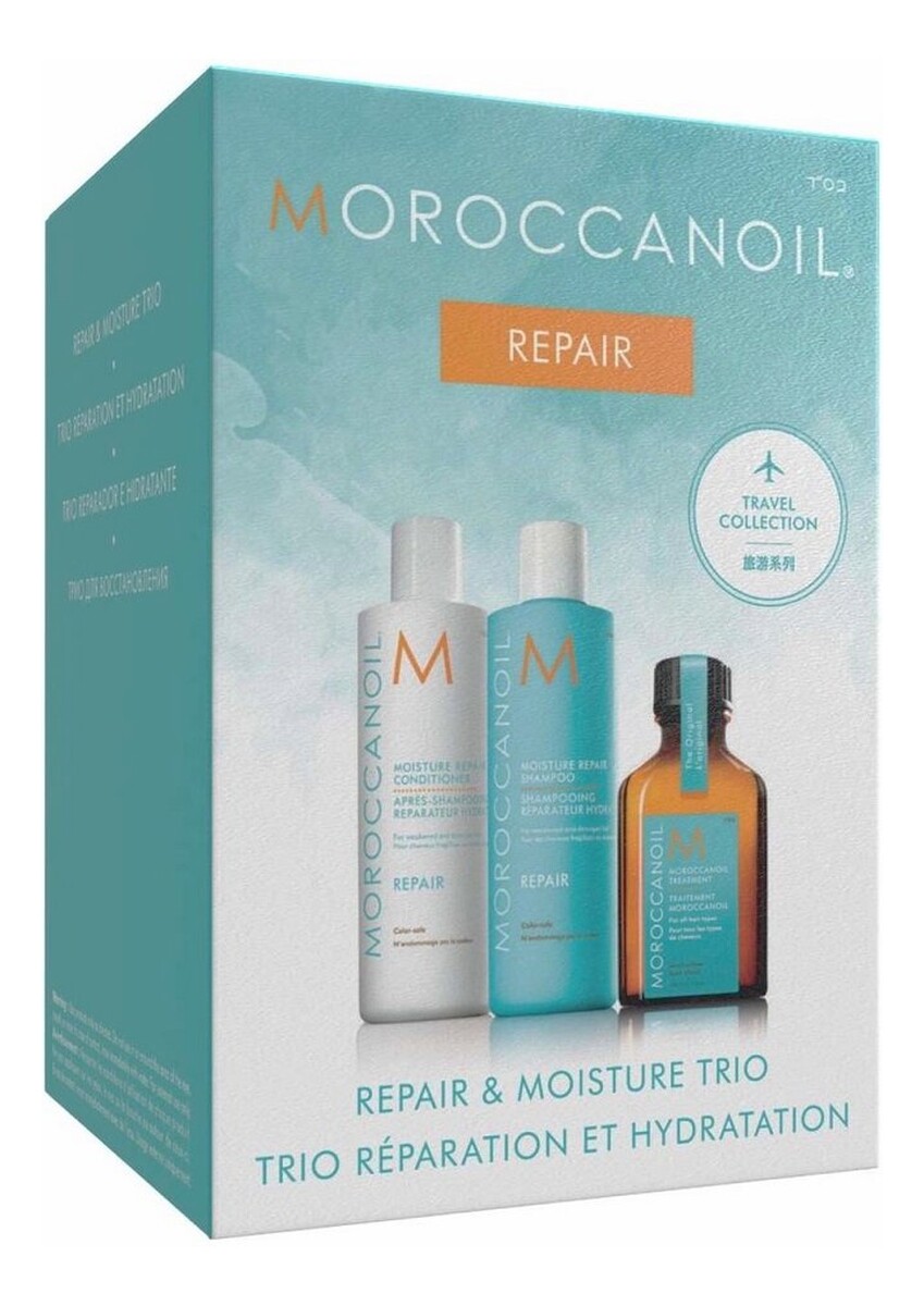 Zestaw szampon do włosów 70ml + odżywka do włosów 70ml + kuracja do włosów 25ml