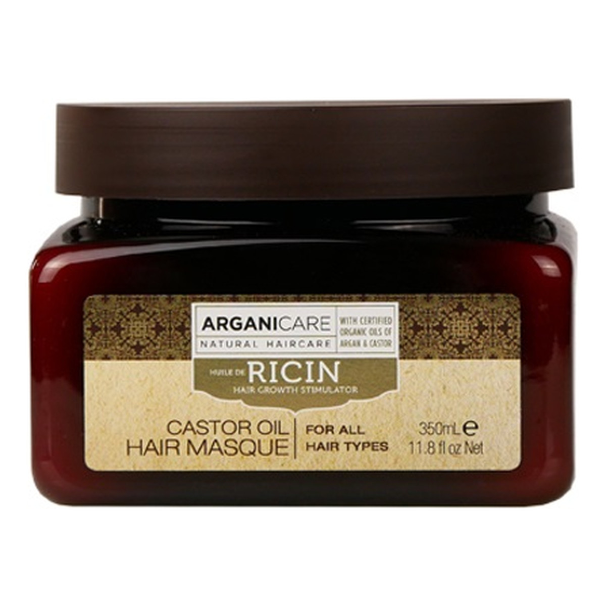 Arganicare Castor oil maska stymulująca porost włosów 350ml