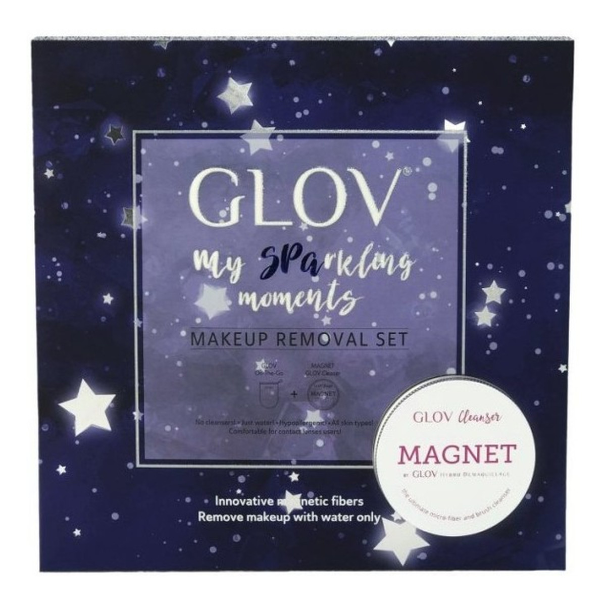 Glov My Sparkling Moments On-The-Go Makeup Remover Rękawiczka do demakijażu + Magnet Cleanser Mydełko