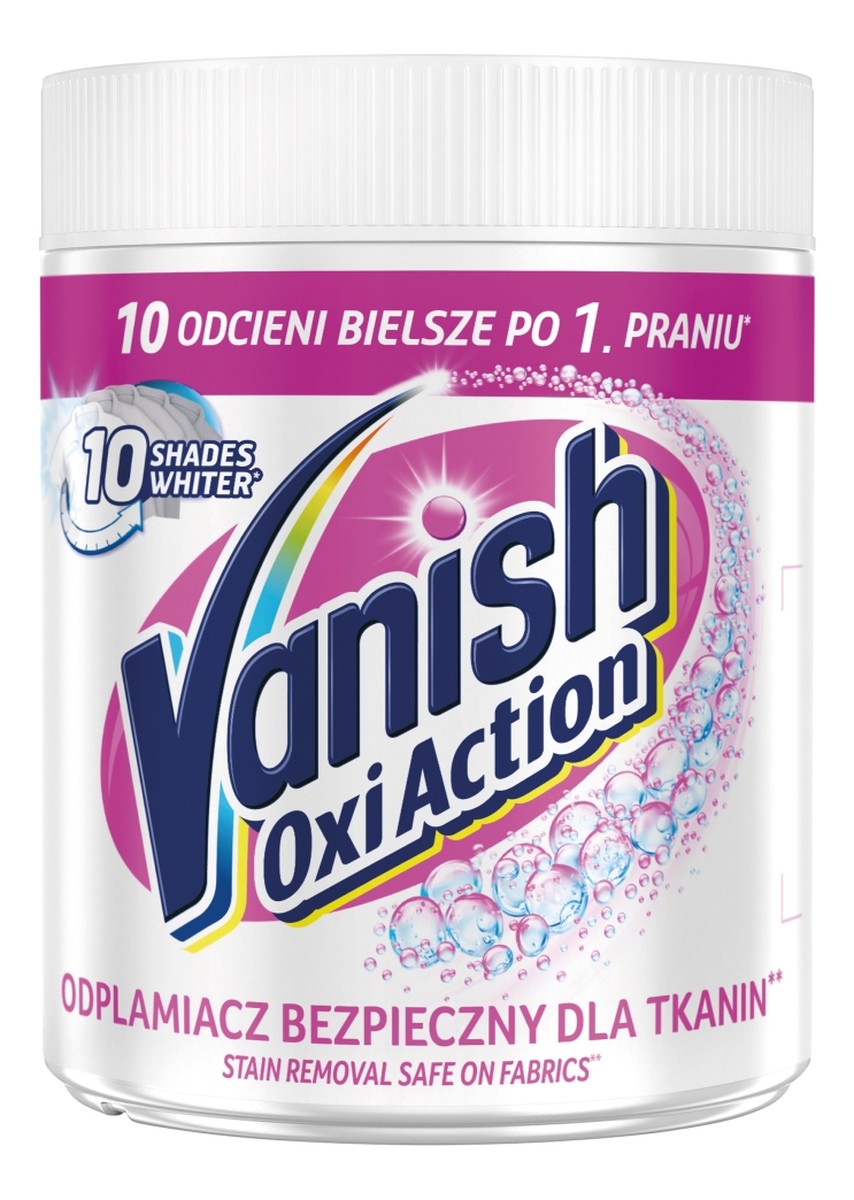 Oxi action odplamiacz do białych tkanin w proszku