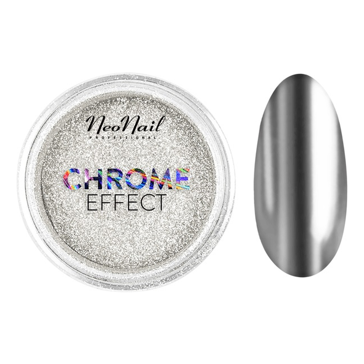 NeoNail Chrome Effect pyłek do paznokci Silver 2g