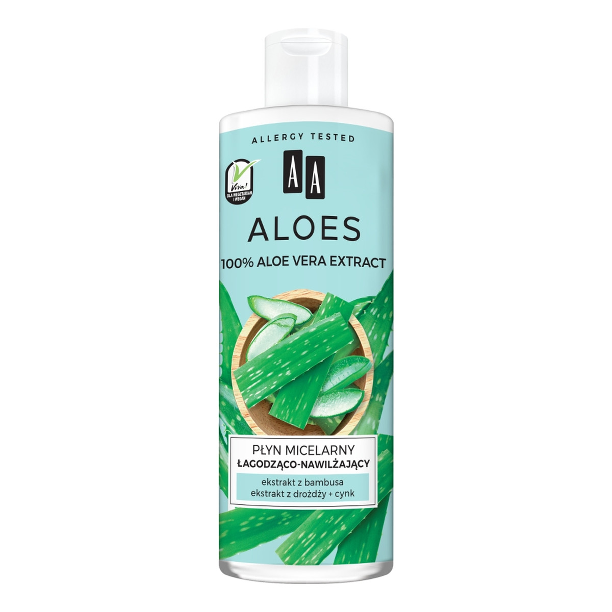AA Aloes 100% aloe vera extract płyn micelarny łagodząco-nawilżający 400ml
